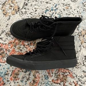 Vans black high top size 7.5